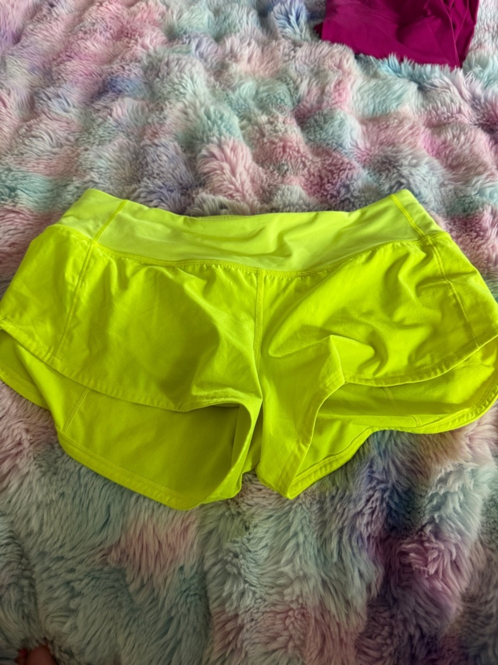 lululemon athletica Neon Yellow Running Shorts
